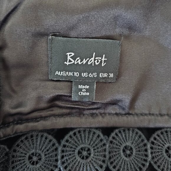 Bardot Lace Sheath Dress in Classic Black, size S (US 6) - Picture 7 of 7